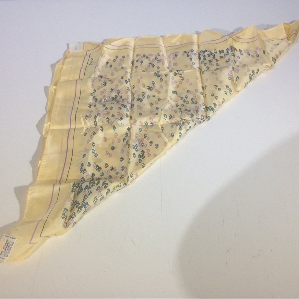 Vintage ECHO Mini Car Print Yellow Green Scarf - Picture 7 of 7